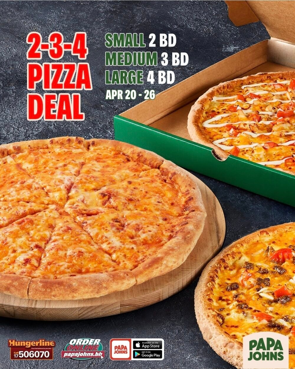 Papa Johns Pizza Offer