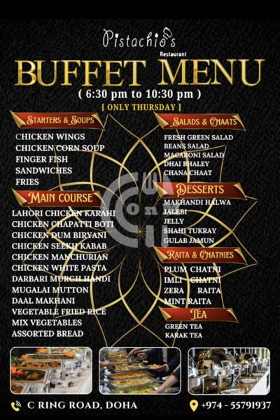 Pistachio's Restaurant Restaurant Offer in Qatar