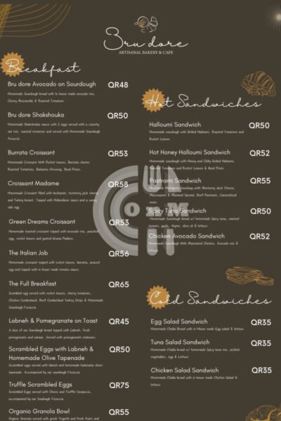 Bru Dore Bakery Restaurant Offer in Qatar