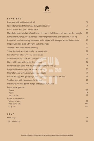 Sumosan Restaurant Offer in Qatar
