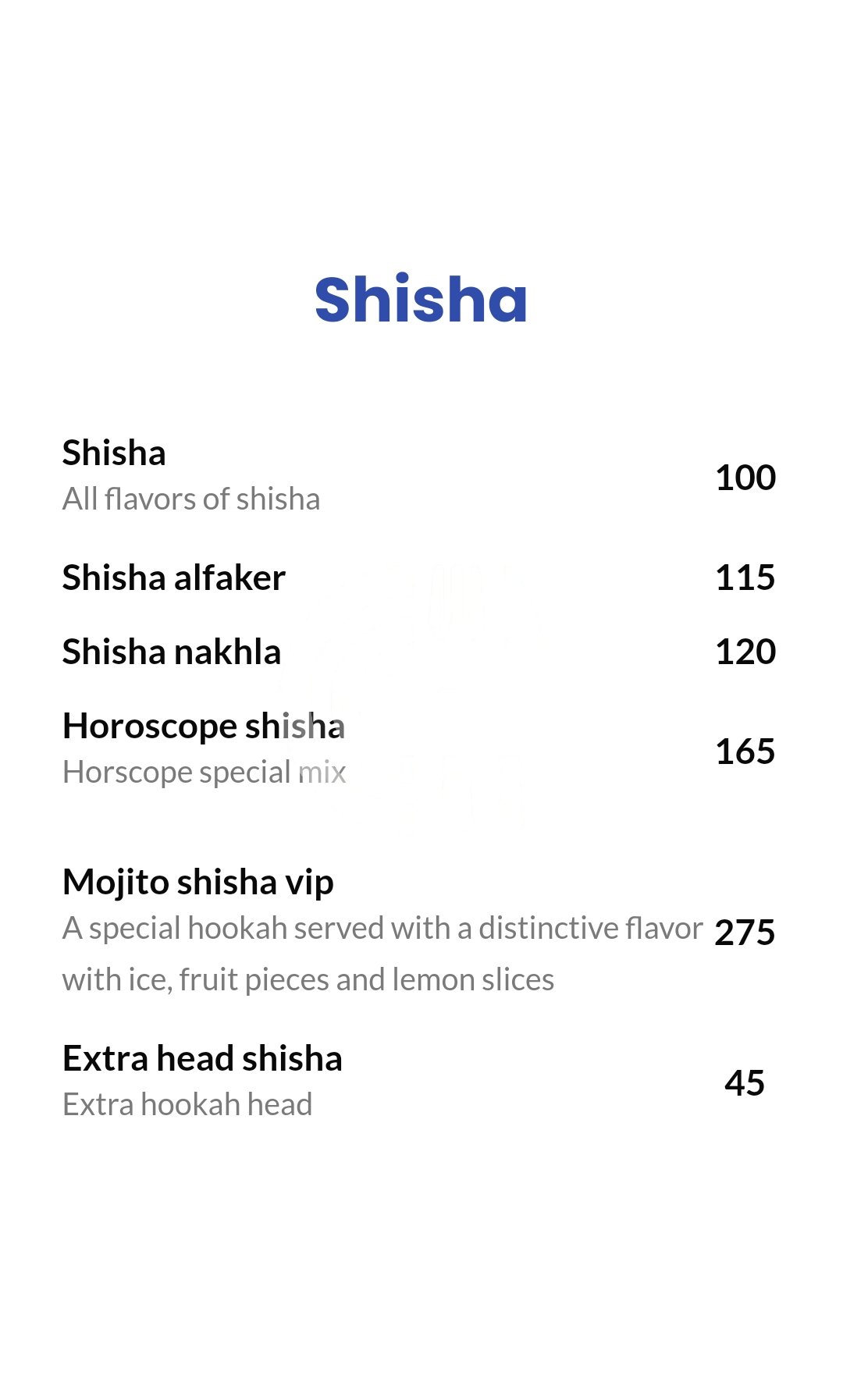 Horoscope Cafe (Shisha) Restaurant Offer in Qatar