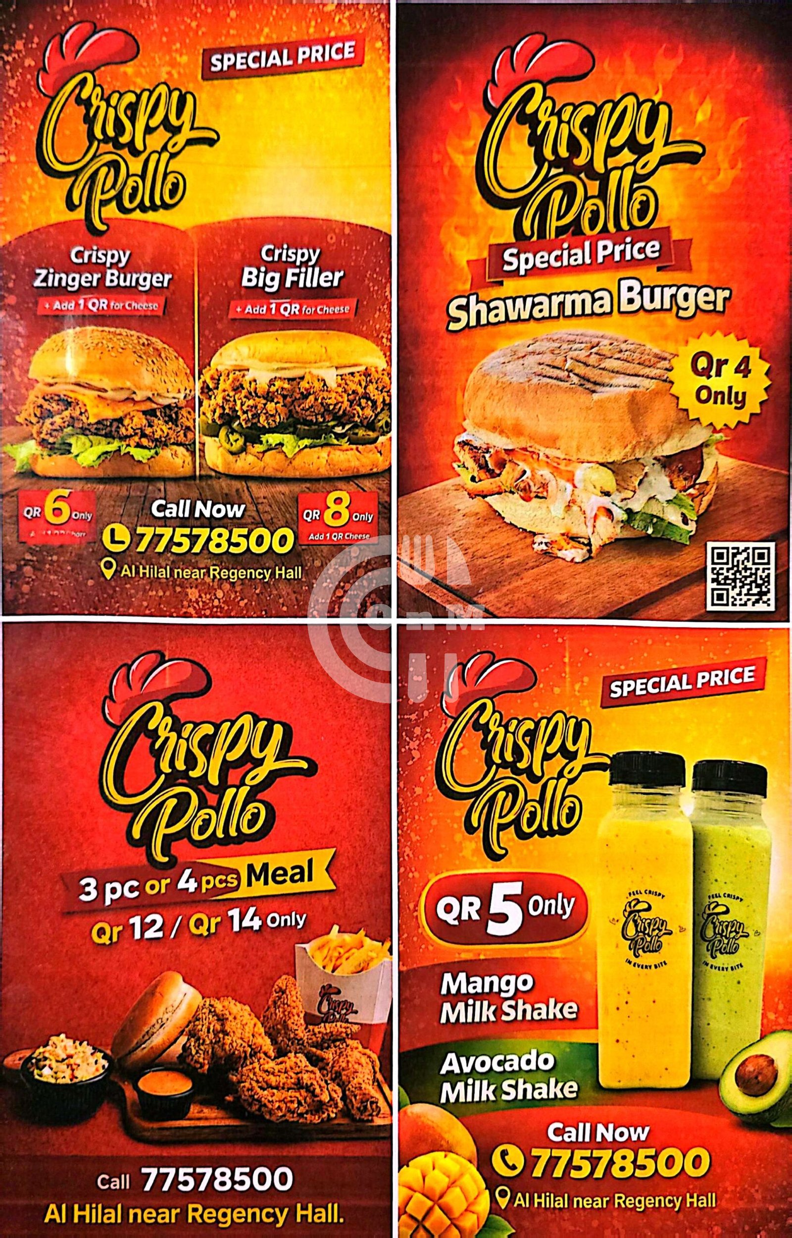 Crispy Pollo Restaurant Restaurant Offer in Qatar