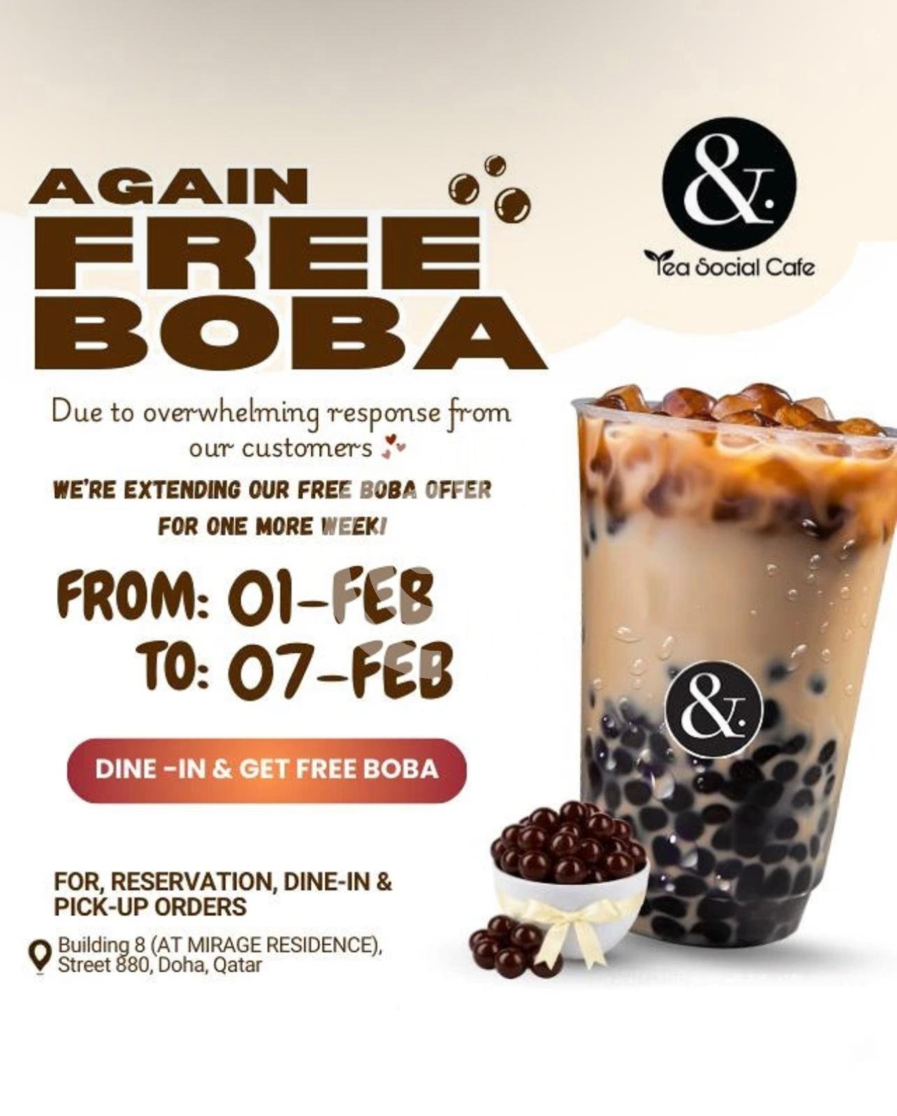 Tea Social Cafe Offer Restaurant Offer in Qatar