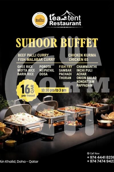 Tea Tent Restaurant Offer in Qatar