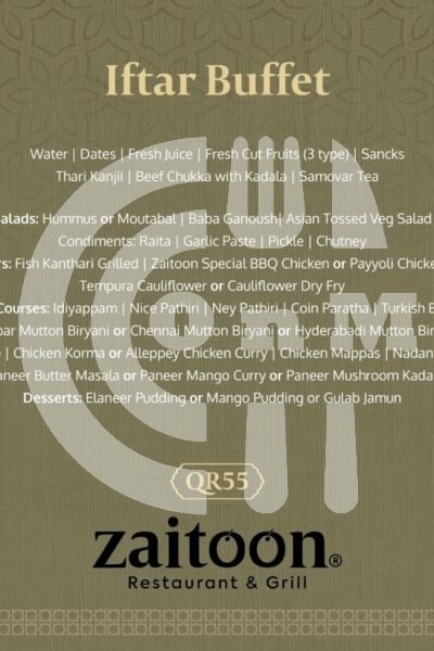 Zaitoon Restaurant, Salwa Road (Copy) Restaurant Offer in Qatar