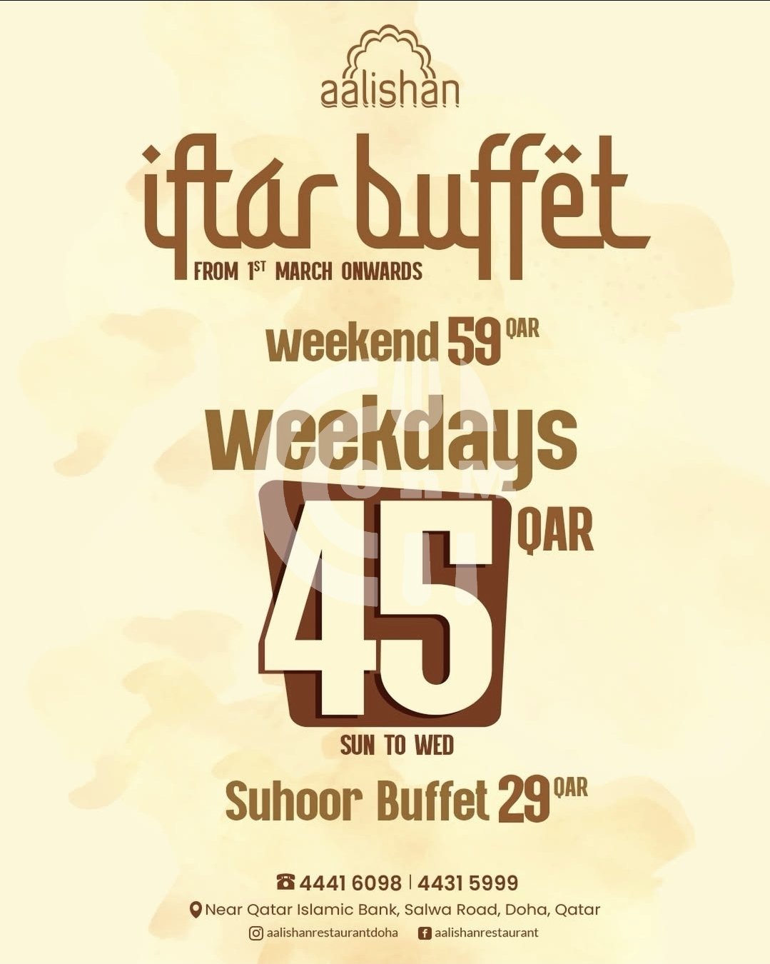 Aalishan Restaurant (Copy) Restaurant Offer in Qatar