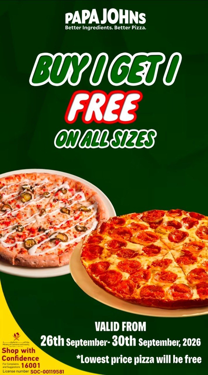 papa john offer Doha
